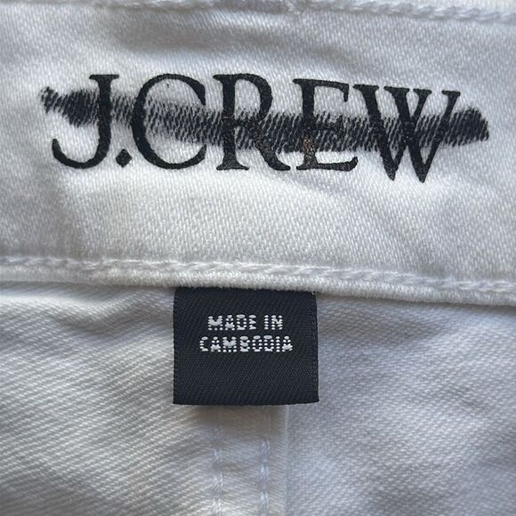 J Crew J Crew 9 Inch demi-boot crop jean in white wash‎ Womens Size 32 White - Picture 7 of 11